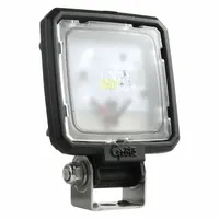 Hardwired LED floodlight with a black housing and frosted square lens. Provides 1000 lumens of flood illumination. Overall width of 3 5/8 inches. Complies with ECE standards. Suitable for use on commercial vehicles, trailers, and off-road equipment requiring a direct-wired floodlight