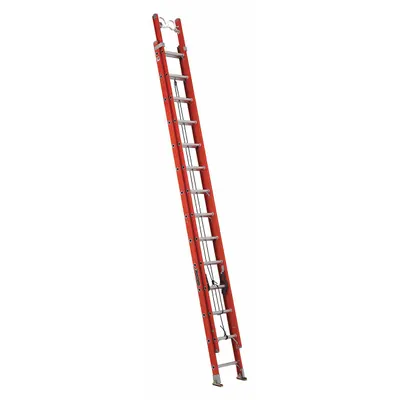 LOUISVILLE LADDER FE3228-E03 28 ft Fiberglass Extension Ladder - Cable Grab Non-Conductive Fiberglass Extension Ladders
