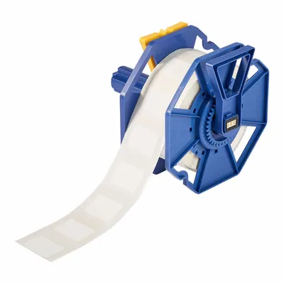 BRADY Pre-Cut Label Stock Roll: 1 in x 1 1/2 in, Acrylic, Permanent Adhesive - Brady Inkjet Precut Label Rolls