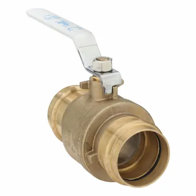 APOLLO Manual Two-Way Ball Valve: 2 in, Brass, Straight, Press x Press - Brass Ball Valves