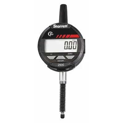 STARRETT 2900-3M-25 Digital Indicator with Non-Removable Flat Back - Digital Indicators with Non-Removable Flat Back