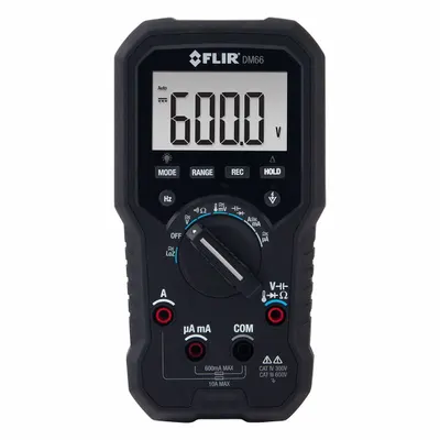 FLIR Digital Multimeter: TRMS, CAT III 600V/CAT IV 300V, 600 V Max AC Volt Measurement - Standard Feature Multimeters