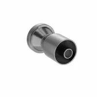Steel straight crimp hose fitting with flange x crimp connection, designed for -8 dash size hydraulic hose. Features male x genderless fitting gender and 0.511"-27 thread size. Used in hydraulic systems for permanent hose-to-flange port connections