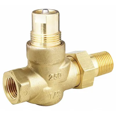 Siemens Hydronic Globe Valve: 2-Way, 4 CV Flow, 1/2 in Female/Male NPT, Brass Body - 2-Way Union NPT Connection Globe Valves