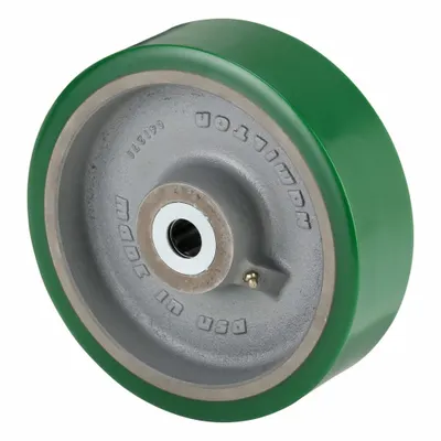 OEM Caster Wheel: 10 in Wheel Dia - Polyurethane Tread on Iron Core Wheels