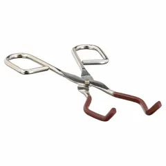 Crucible Tongs, 304 Stainless Steel, FEP Tips, 9 in Overall Length, 3 in Tip Length, FDA Compliant