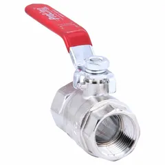 Approved Vendor 107-814-NF Nickel-Plated Brass Ball Valve, 3/4 in, FIP x FIP, Lever Handle