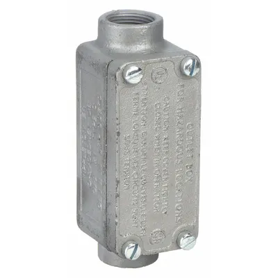 APPLETON ELECTRIC Conduit Outlet Body: Iron, Triple Coat Epoxy Coating, 3/4 in Trade Size - C - Straight Type