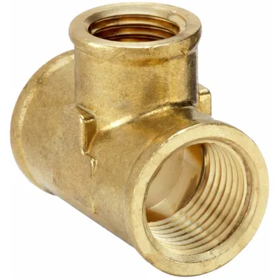 OEM CA2745 Brass Threaded Pipe Tee, 3/8 in x 3/8 in x 1/4 in, 1,000 psi - Threaded High-Pressure Pipe Fittings for Potable Water