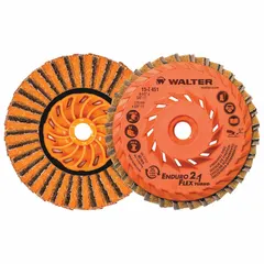 This interleaf blending and finishing flap disc is designed for use on all metals. It features a ceramic abrasive on a cloth backing, with 80 grit for efficient surface preparation, deburring, and finishing. The Type 27 disc has a 4-1/2" diameter and 5/8"-11 connector size, suitable for angle grinders.