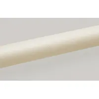 This PVC handrail features a round grip shape with a 1-1/2 inch diameter and an ivory finish. It is mounted at a height of 3-9/16 inches. Suitable for use in corridors, stairways, and ramps in commercial and institutional buildings