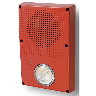 EDWARDS SIGNALING Speaker Strobe: 24 V DC/25/70 V, 8.5 in Overall Ht, 5.63 in Overall Wd - Fire Alarm Speakers with Strobe Light
