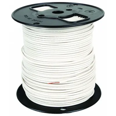 SOUTHWIRE Hookup Wire: 10 AWG Conductor Size, White, 500 ft Overall Lg - Machine Tool Wires