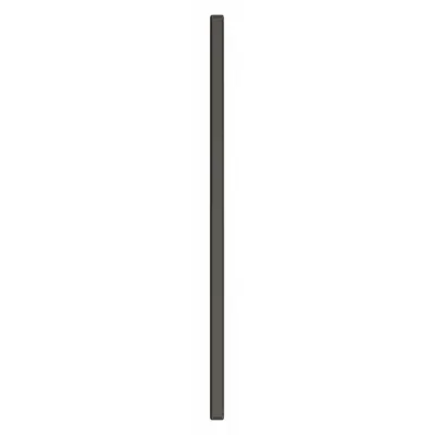 ASI GLOBAL PARTITIONS Partition Column: Steel, Smooth Semi Gloss, Black, 82 in Ht, 3 in Wd - Pilasters for Bathroom Partitions