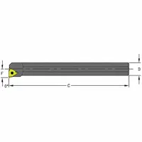 ULTRA-DEX USA Indexable Thread Turning Tool Holder: A12Q LSER3 (MPN 957-000-105)