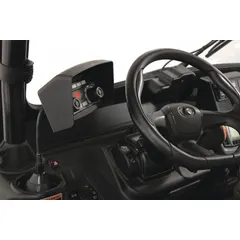 Steel controller shield with black finish designed for UTVs. Protects the vehicle's controller from impact, debris, and weather during operation. Reference numbers: 60JC42, 12145-1/86403.