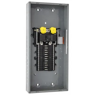 SQUARE D Load Center: 200 A Amps, 120/240V AC, 24 Spaces, 22 kA, 12 Max. No. of Tandem Breakers - Square D QO - Main Breaker, Convertible, Plug-On Neutral Load Centers