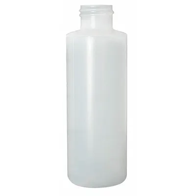 QORPAK Bottle: HDPE, 8 fl oz, 240 mL, Natural, 24-410 mm Screw Closure Size, No Closure - HDPE Narrow Mouth Round Lab Bottles