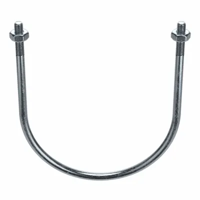 Standard U-Bolt: 1/2"-13 Thread Size, For Pipe Size 6 in, 8 3/8 in Inside Ht - Standard U-Bolts