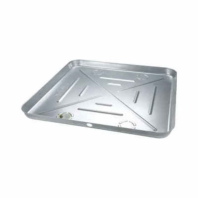 DIVERSITECH Condensate Drain Pan: 30 in L x 30 in W x 2 1/2 in D - Metal Condensate Drain Pans