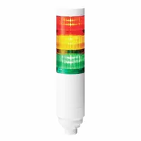 PATLITE Tower Light Assembly: 3 Tier, No Sounder Tier, IP65, Amber/Green/Red, Direct Wire, Steady (MPN LR6-302WCNW-RYG)