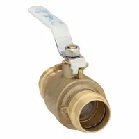 APOLLO Manual Two-Way Ball Valve: 1 1/2 in, Brass, Straight, Press x Press, Full Port Ball Port (MPN 94VLF10701B)