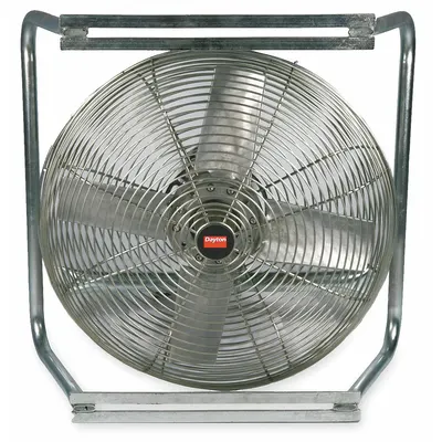 Dayton Transformer Cooling Fan: 6,599 cfm Airflow @ 0.000 in SP, 20 in Blade Dia - Guard- and Tubular-Mounted Transformer Cooling Fans