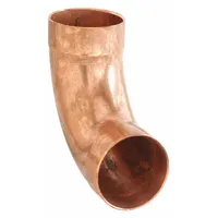 Wrot copper elbow for drain, waste and vent (DWV) systems. Connects 1-1/2 in CTS copper tube with a cup end and a female-threaded (FTG) end. Used to change flow direction in residential and commercial plumbing