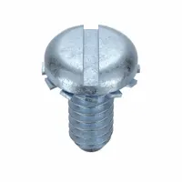 SEMS Screw: Internal Tooth, #4-40 Thread Size, 1/4 in Lg, Steel, Zinc-Plated, Pan, Slotted, 100 PK (MPN MSPII0-400250-100P)