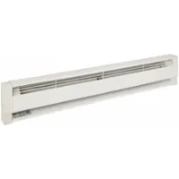DAYTON Electric Baseboard Heater: Commercial Grade, 1000W, Thermostat Not Included, White, 120V AC