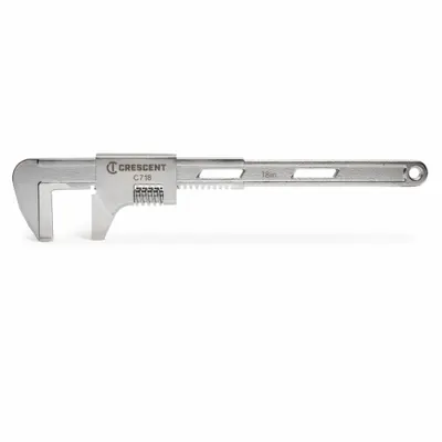 CRESCENT Pipe Wrench: Alloy Steel, 4 3/8 in Jaw Capacity, Smooth, 18 in Overall Lg - Straight Pipe Wrenches
