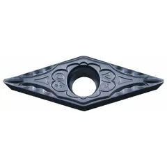 Diamond indexable turning insert with VBMT geometry, designed for precision machining of non-ferrous materials, composites, and abrasive alloys. Suitable for turning, facing, and profiling operations requiring fine surface finishes.