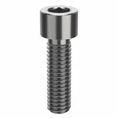 Inch system socket head cap screw with 3/8-16 thread, 1-1/4 in length, and 5/16 in drive size. Made from 316 stainless steel with H5 tolerance, plain finish, right-hand thread. Suitable for fastening components in machinery, equipment, and structural assemblies requiring corrosion resistance.