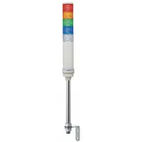 SCHNEIDER Tower Light Assembly: 5 Tier, Blue/Clear/Green/Orange/Red, Sounder Tier Included, XVC6B55S
