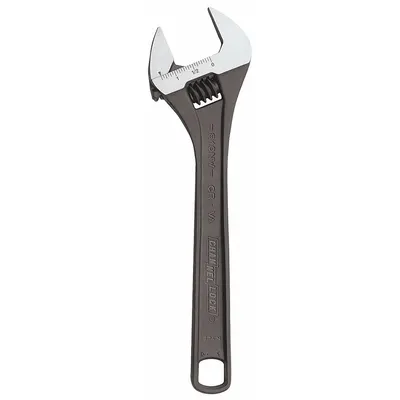 CHANNELLOCK Adjustable Wrench: Alloy Steel, Black Phosphate, 10 in Overall Lg - General Purpose Adjustable Wrenches