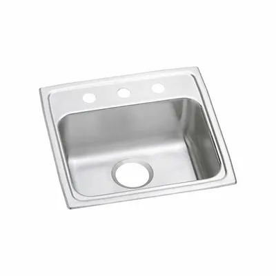 JUST MANUFACTURING One-Bowl Counter-Mounted Kitchen & Bar Sink - One-Bowl Counter-Mounted Kitchen & Bar Sinks without Faucets