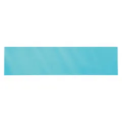 Blue polyester shim stock sheet, 5 in wide by 20 in long, 0.005 in thick. Width and length tolerance ±0.063 in, thickness tolerance ±5%. Non-conductive and corrosion-resistant, used for precision alignment, gap filling, and leveling in industrial assemblies where metal shims are unsuitable.