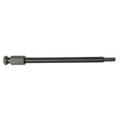 This APEX hex impact bit is designed for use with impact drivers in fastening applications. It features a 9/64-inch hex head size, imperial measurement, and standard length. Constructed from S2 steel, it is impact rated and sold in a 5-pack.