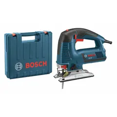 D-handle corded jigsaw with orbital action and 1-inch stroke length. Delivers up to 3,000 strokes per minute for cutting curves and shapes in wood, metal, and plastic. Suitable for fabrication, cabinetry, and maintenance tasks.