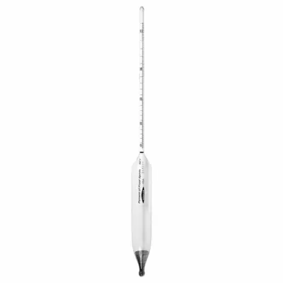 VEE GEE Alcoholometer: Alcohol Proof Plain Form, 185/206% Range, 0.2% Scale Divisions - Alcoholometers