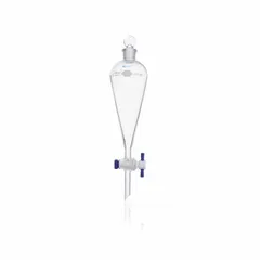 Separatory Funnel, 125 mL, Borosilicate Glass, Colorless, 22 mm Top, 10 mm Stem, 60 mm Stem Length