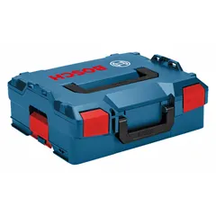 BOSCH Tool Box: 14 in W 17 1/2 in D 6 in H, Plastic, Blue, Padlock, 1 Compartments (MPN L-BOXX-2). Key specifications — attr1116905: Blue; attr1116946: BOSCH; attr1116904: Padlock.