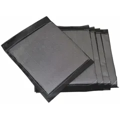 Pack of 5 gray replacement pads for drip pillows. Each pad absorbs up to 4 gallons of fuels, with a total pack capacity of 4 gallons. Used in spill control systems for containing and absorbing fuel leaks in maintenance areas and industrial settings.