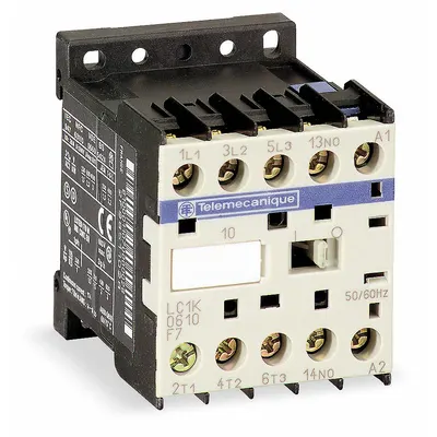 SCHNEIDER Miniature IEC Magnetic Contactor: Non-Reversing, 3 Poles, 3NO Contacts - Miniature, Non-Reversing IEC Contactors