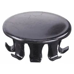 Metal plug cover designed to protect electrical connectors on Cushman personnel and utility vehicles from debris, moisture, and damage. Constructed from metal for robust protection in outdoor and industrial environments. Genuine OEM accessory.