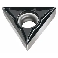 Triangle (T) indexable turning insert for general turning, facing, and profiling operations. Suitable for medium machining on steel, stainless steel, and cast iron. Geometry TCGT16T308-FM2