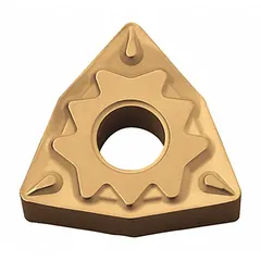 Trigon (W) indexable turning insert for general turning, facing, and profiling operations. Suitable for medium to heavy machining of steel, stainless steel, and cast iron. Features a CA525 grade for strong cutting edges and reliable chip control.