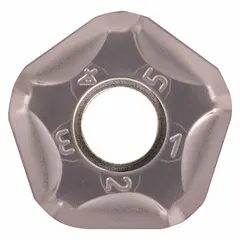 Pentagon (P) indexable milling insert for general-purpose milling of steel and cast iron. Grade PR1525 provides stable cutting performance in roughing and semi-finishing operations. Used in industrial machining departments for face and shoulder milling.