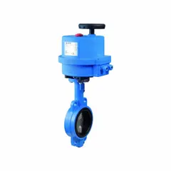 This BONOMI electric butterfly valve features a ductile iron body and stainless steel disc for general-service flow regulation of air and water media. It operates on 100 to 240V AC power with a manual input control signal. Suitable for on/off or throttling control in industrial piping systems.