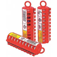 Replacement roll for wire marker dispensers. Contains 5,760 black-on-white polyester film labels with legends 70 to 79. Supplied as a 50-pack. Used for identifying wires, cables, and terminals in electrical panels, control cabinets, and machinery.